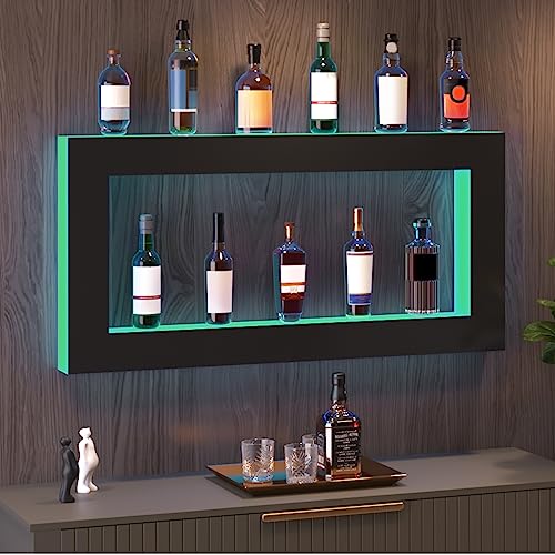 LED Lighted Acrylic Wine Rack, 48 Inches