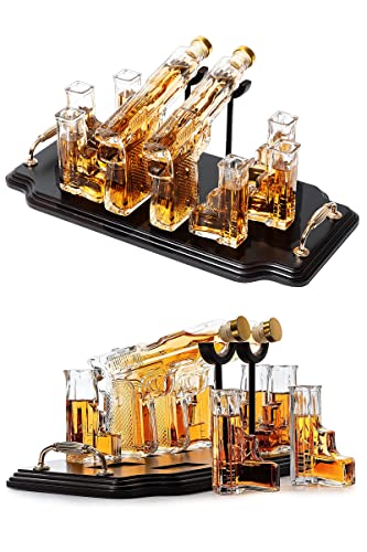 Pistol Wine Decanter & Shot Glasses - Men's Gifts