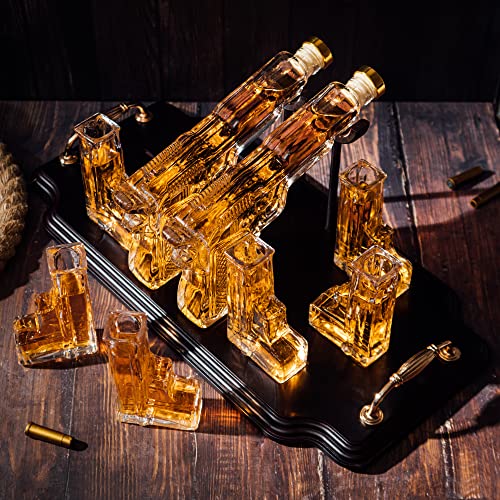Pistol Wine Decanter & Shot Glasses - Men's Gifts