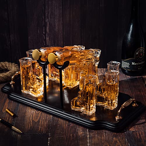 Pistol Wine Decanter & Shot Glasses - Men's Gifts