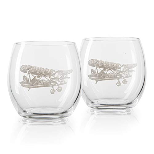Airplane Decanter Set with Glasses - Wine & Whiskey Gift