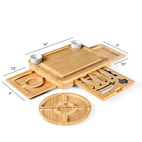 Charcuterie Board Set with Utensils & Trays