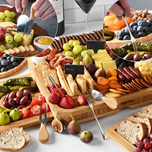 Charcuterie Board Set with Utensils & Trays