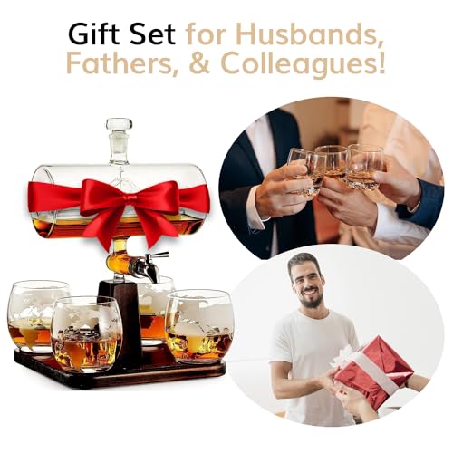 Globe Decanter Set with Glasses - Unique Gift Idea