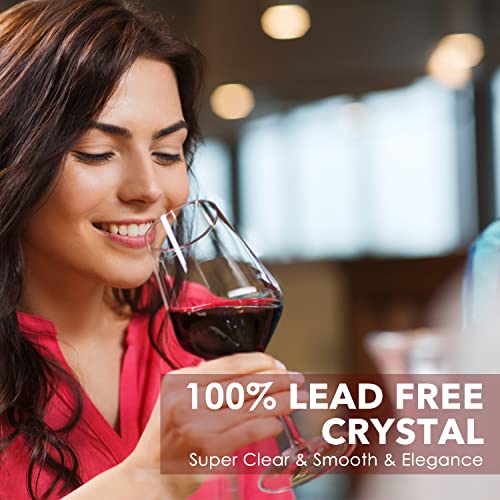 Handcrafted Crystal Wine Glasses Set of 6