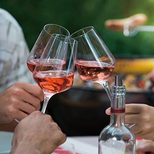 Handcrafted Crystal Wine Glasses Set of 6