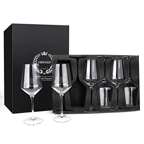 Handcrafted Crystal Wine Glasses Set of 6
