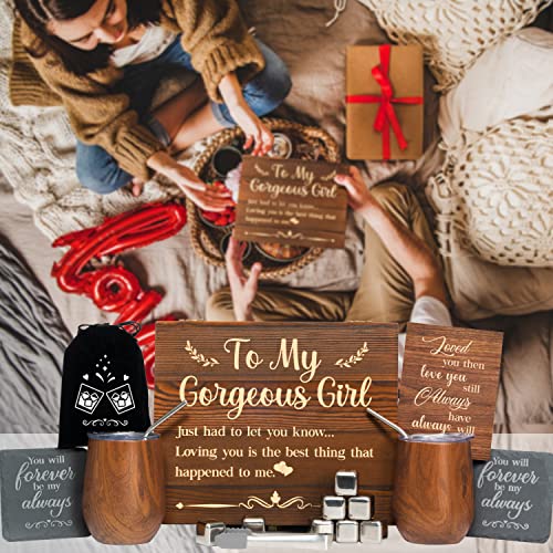 Elegant Engraved Wood Wine Tumbler Set for Her