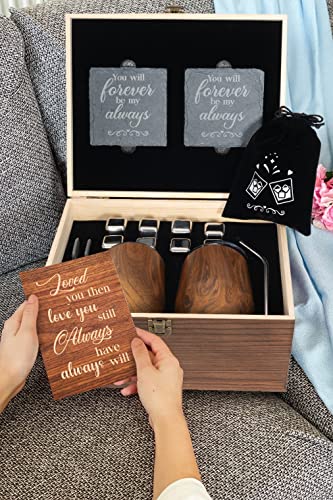 Elegant Engraved Wood Wine Tumbler Set for Her