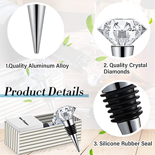 Crystal Diamond Wine Stoppers for Parties & Weddings