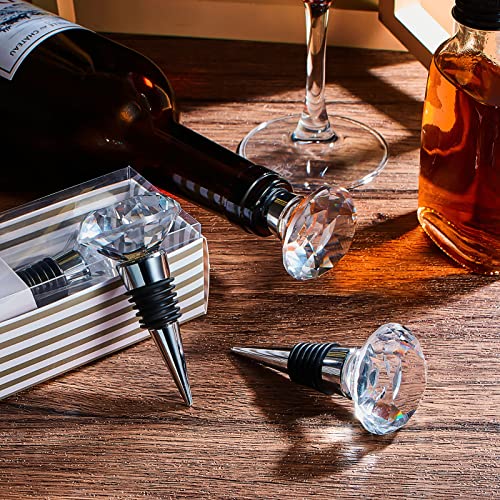 Crystal Diamond Wine Stoppers for Parties & Weddings