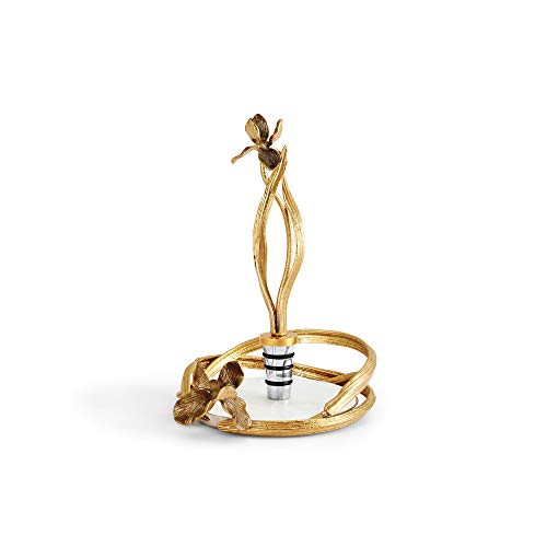 Black Iris Wine Coaster and Stopper by Michael Aram