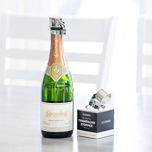KLOVEO Champagne Stoppers - Patented Seal, Italy-made