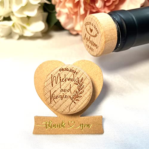 Custom Wine Cork Stoppers with Thank You Card