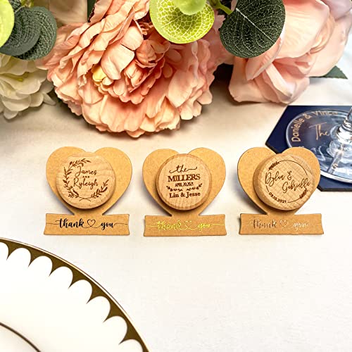 Custom Wine Cork Stoppers with Thank You Card