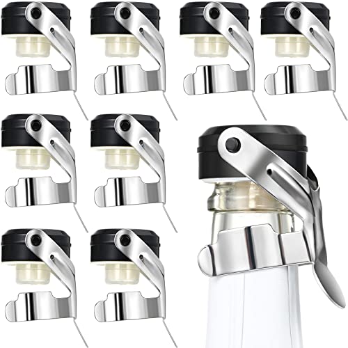 8-Pack Stainless Steel Champagne Bottle Stoppers