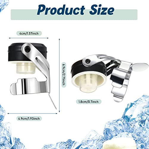8-Pack Stainless Steel Champagne Bottle Stoppers