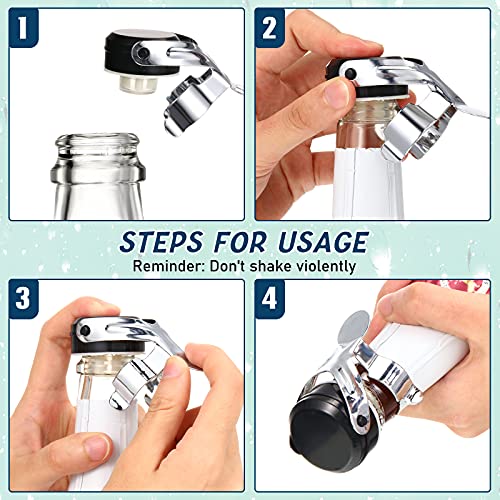 8-Pack Stainless Steel Champagne Bottle Stoppers