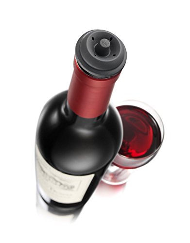 12 Gray Vacuum Stoppers for Wine Bottles - Freshness Guaranteed