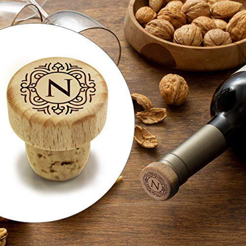 Engraved Wood T-Cork Wine Stopper - Personalized Favor