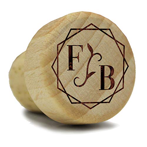 Engraved Wood T-Cork Wine Stopper - Personalized Favor