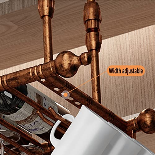 Ceiling-mounted 2-tier Wine Glass Rack for Bars/Kitchens