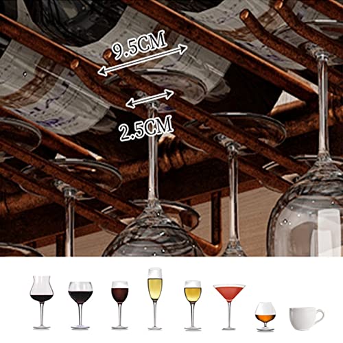 Ceiling-mounted 2-tier Wine Glass Rack for Bars/Kitchens