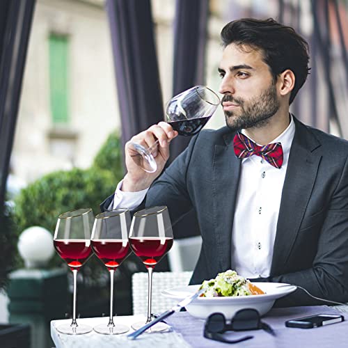 Gold-rimmed Hand-Blown Wine Glasses Set (7 words)