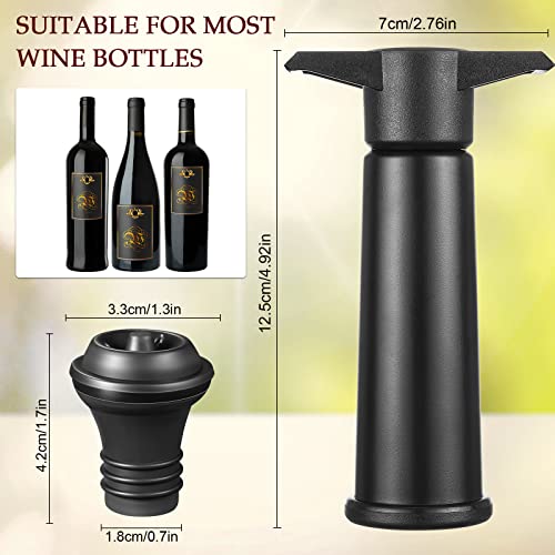 18 Pack Vacuum Wine Stopper Set Black