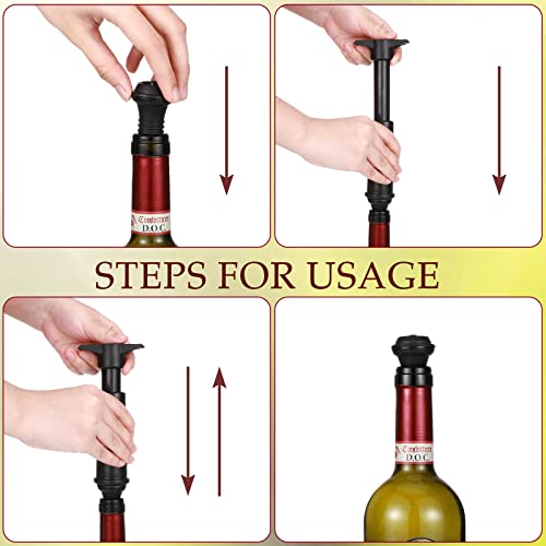 18 Pack Vacuum Wine Stopper Set Black