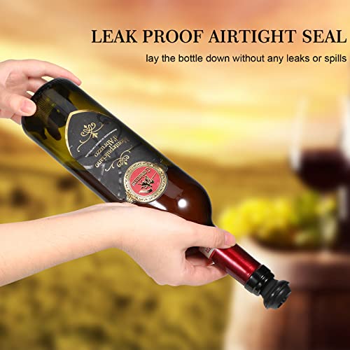 18 Pack Vacuum Wine Stopper Set Black