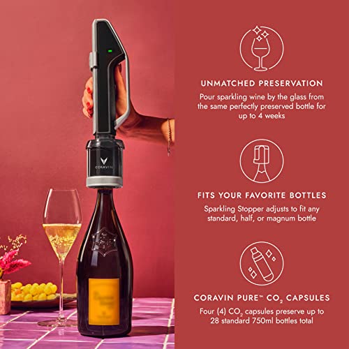 Coravin Sparkling Wine with CO2 Capsules and Stoppers