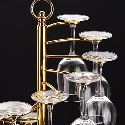 Tabletop Wine Glass Holder with Scrollwork Design