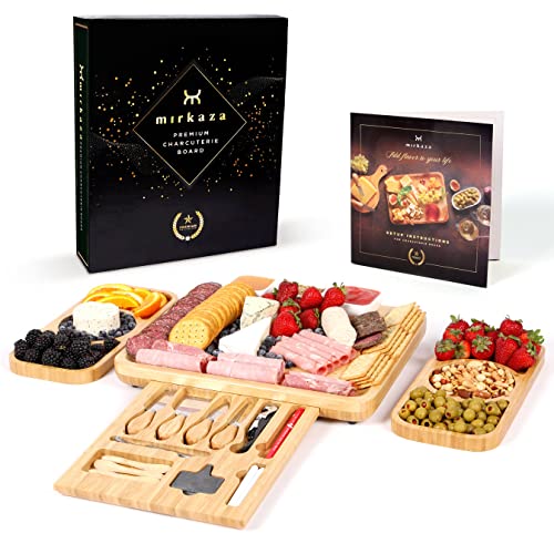 Bamboo Charcuterie Board with Wine Markers