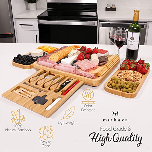 Bamboo Charcuterie Board with Wine Markers