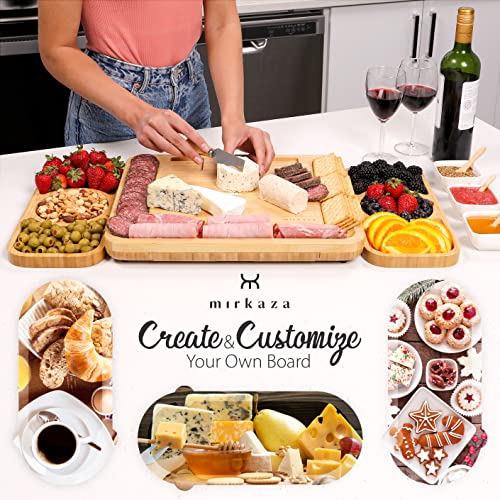 Bamboo Charcuterie Board with Wine Markers