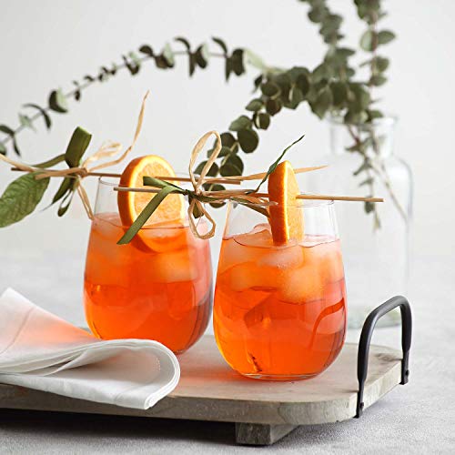 Set of 6 stemless wine glasses - 16 oz