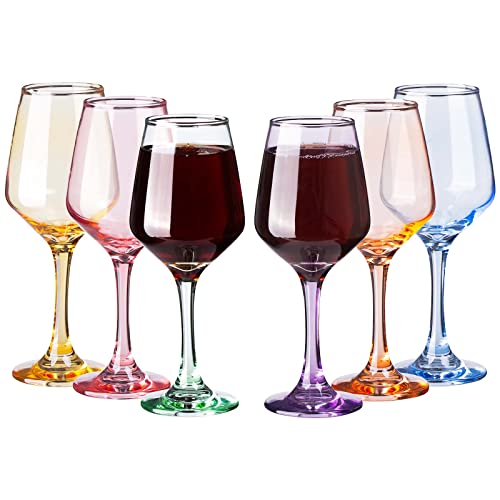 Multicolor Crystal Wine Glass Set for Entertaining