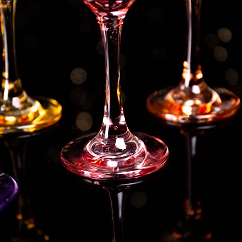 Multicolor Crystal Wine Glass Set for Entertaining