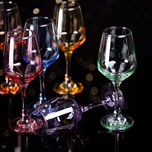 Multicolor Crystal Wine Glass Set for Entertaining