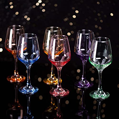 Multicolor Crystal Wine Glass Set for Entertaining