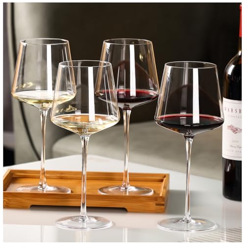 Modern Crystal Wine Glasses Set of 4