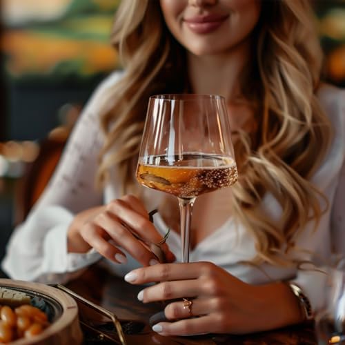 Modern Crystal Wine Glasses Set of 4