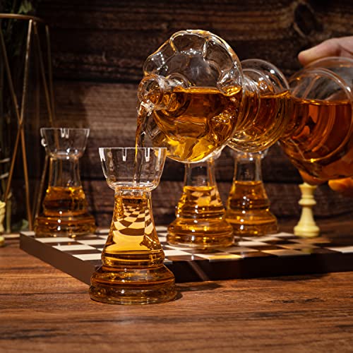 Chess Decanter Set - Queen Gambit, Whiskey & Wine Gifts