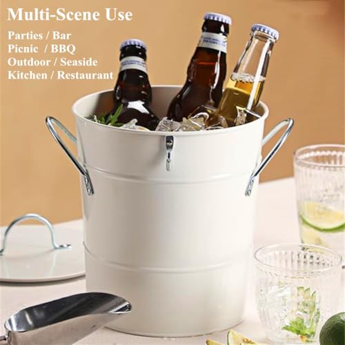 Double Wall Ice Bucket with Lid and Scoop