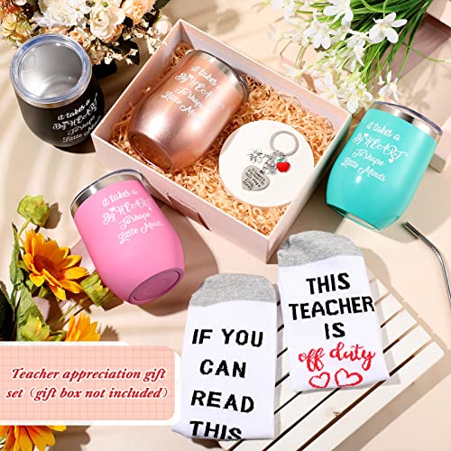 Bulk Teacher Appreciation Wine Tumbler Gift Set