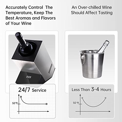 Electric Wine Chiller Bucket - Stainless Steel