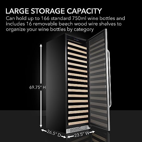 Whynter Stainless Steel Wine Refrigerator with Display Rack