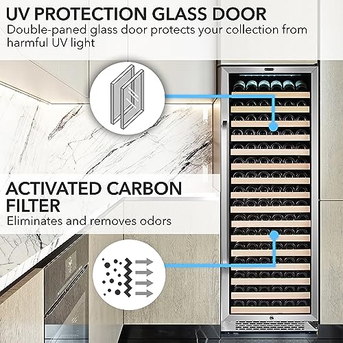 Whynter Stainless Steel Wine Refrigerator with Display Rack