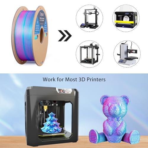 3-in-1 Triple Color Silk PLA 3D Printer Filament